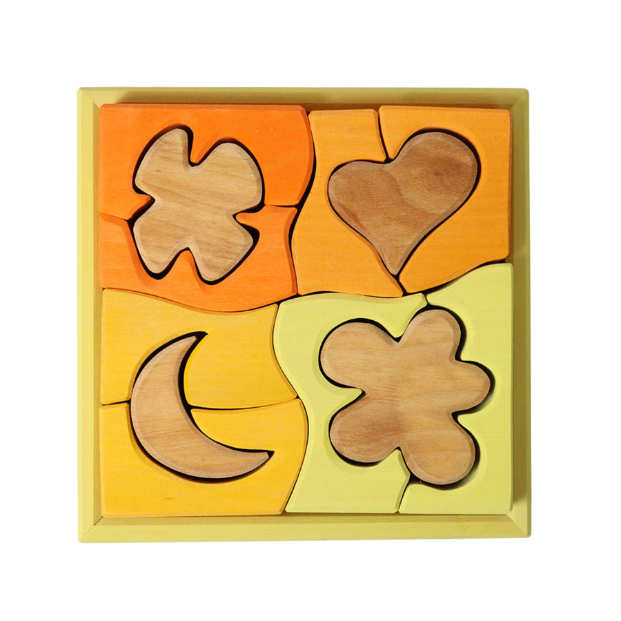 Grimm's Building Set Creative Puzzle (Shapes, Yellow)