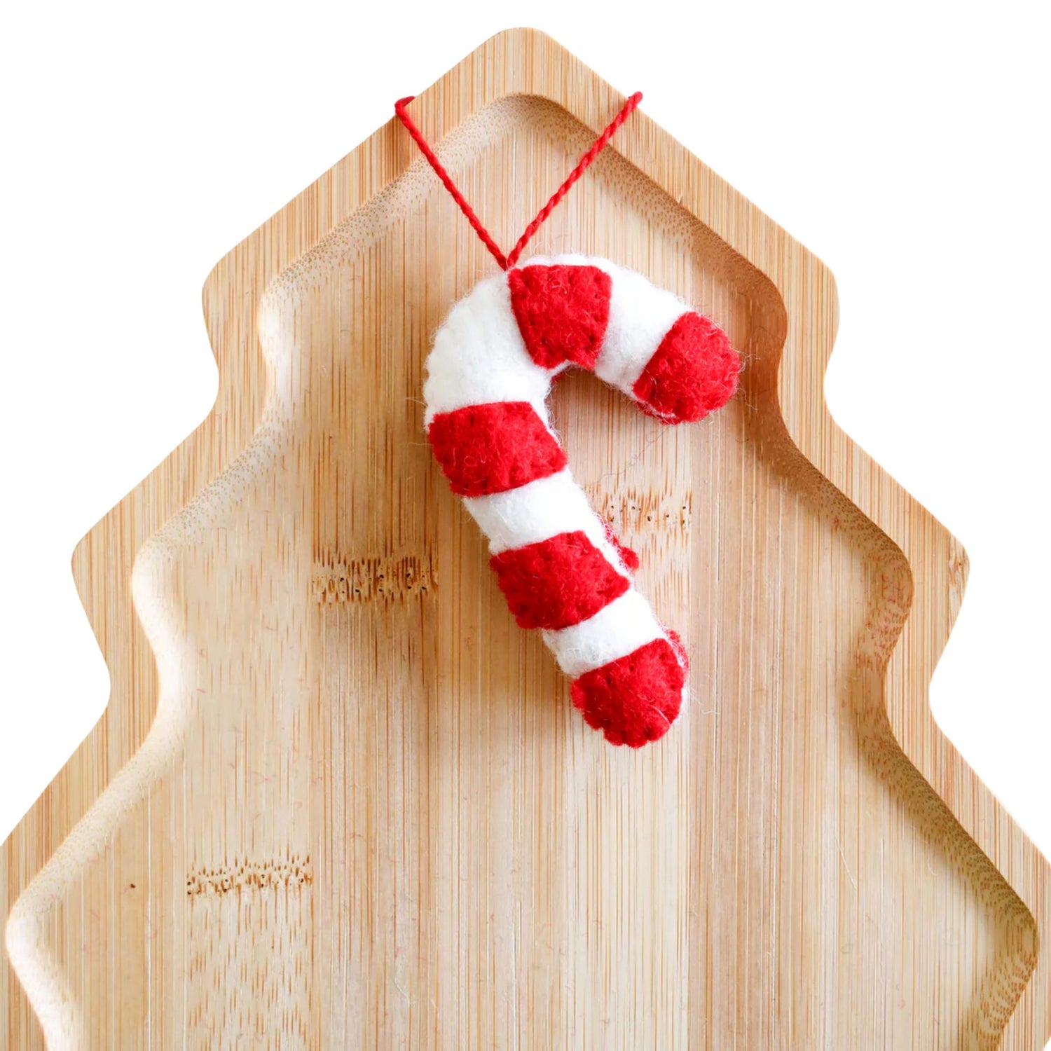 Felt Christmas Candy Cane Ornament