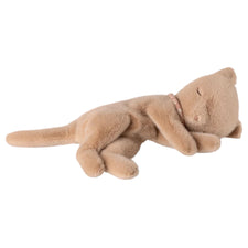 Maileg Sleeping Plush Kitten - Cream Peach (Small)