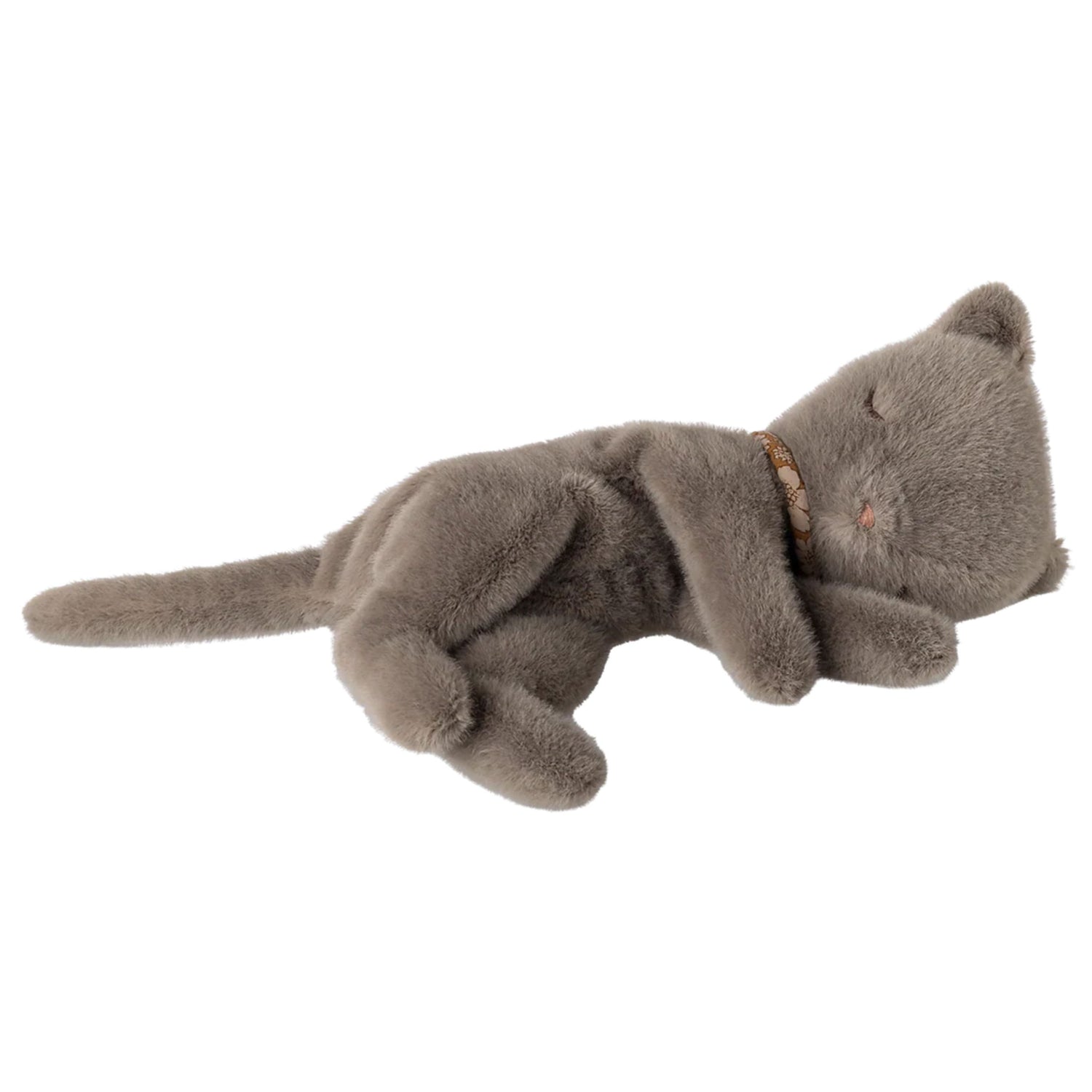 Maileg Sleeping Plush Kitten - Grey (Small)