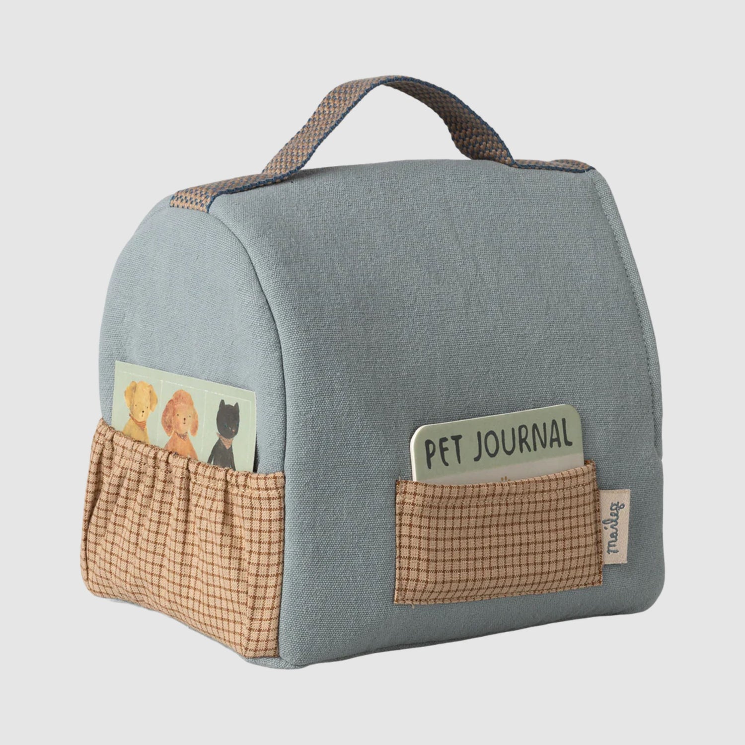 Maileg Pet Carrier (Dusty Blue)