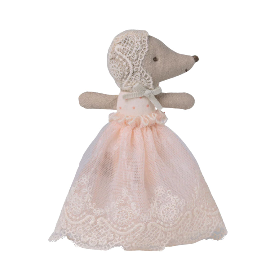 PRE-ORDER Maileg Baby Mouse in Gown (Powder)