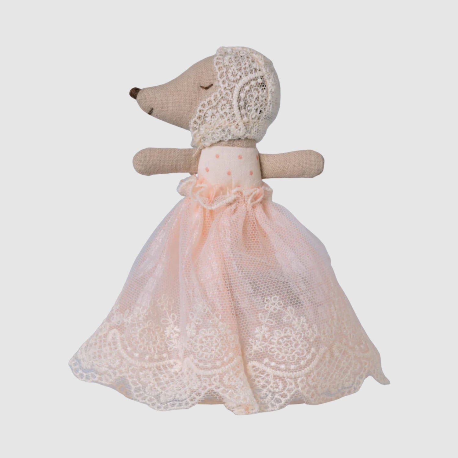 PRE-ORDER Maileg Baby Mouse in Gown (Powder)
