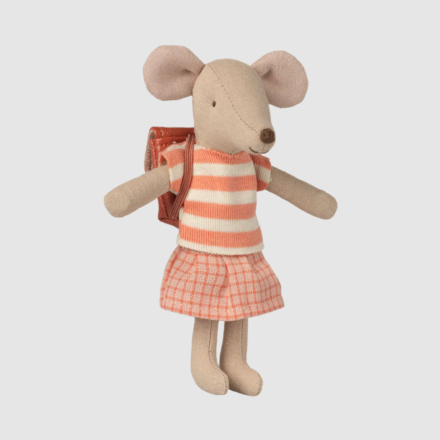 PRE-ORDER Maileg Clothes and Bag - Coral (Big Sister Mouse)