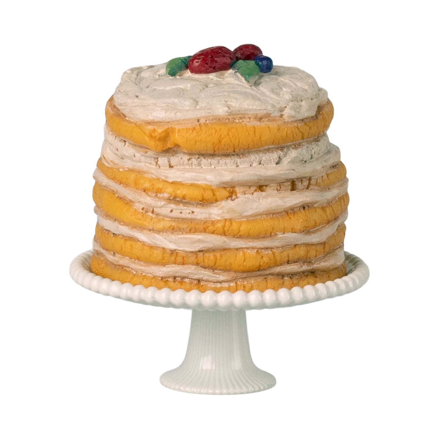Maileg Party Cake with Stand - Off White (Mouse)