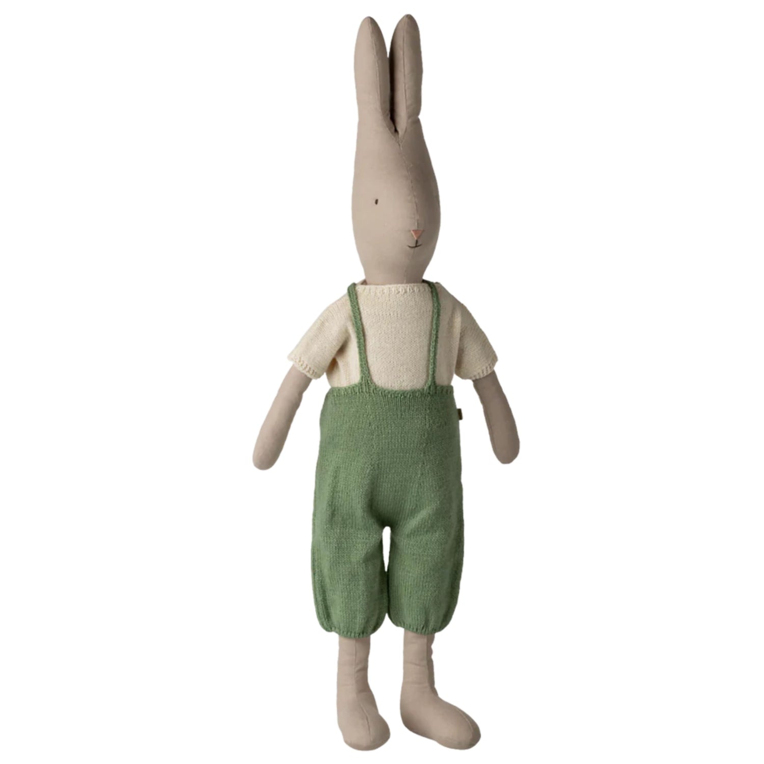 PRE-ORDER Maileg Rabbit Knitted Shirt and Green Overall - Classic (SIZE 5)