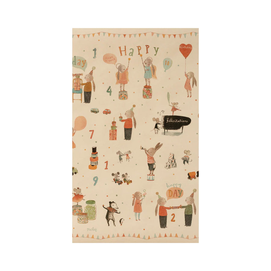 Maileg Gift Wrap - Happy Day (10m)