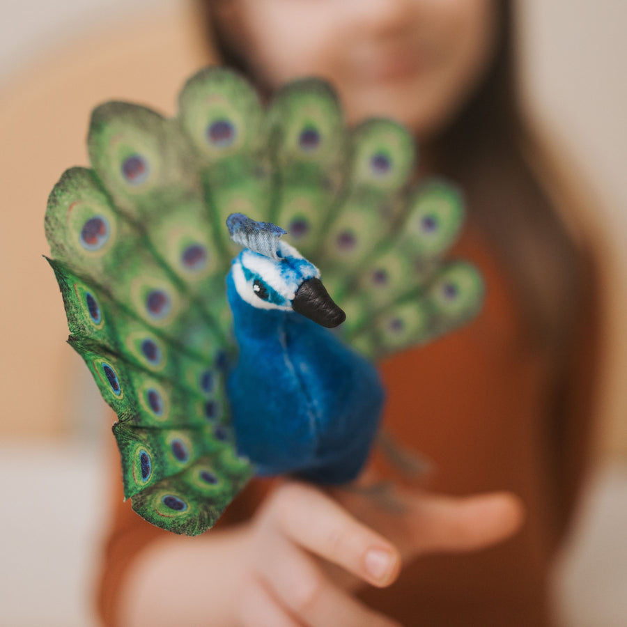 Mini Peacock Finger Puppet