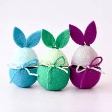 Felt Easter Egg Cover with Bunny Ears (Green)