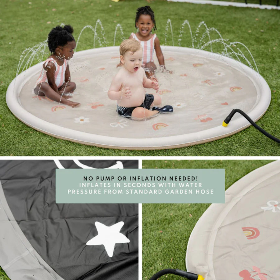 Sprinkler Splash Pad for Kids (Bows & Bloom)