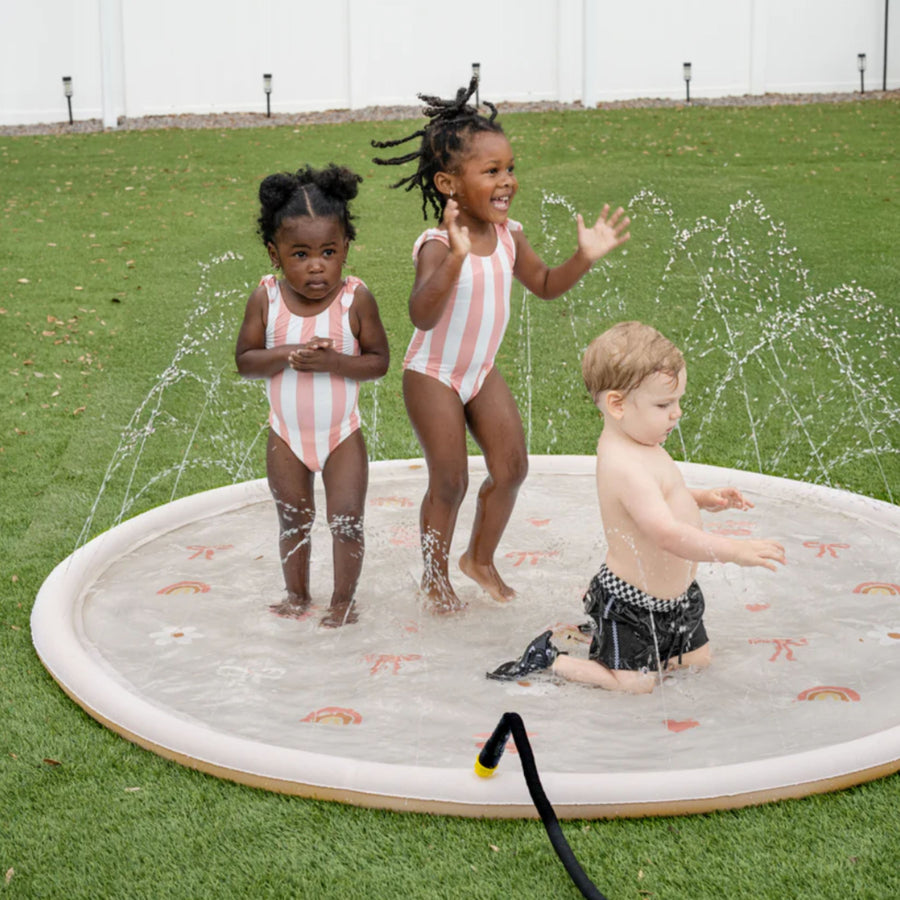 Sprinkler Splash Pad for Kids (Bows & Bloom)