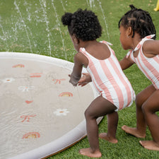 Sprinkler Splash Pad for Kids (Bows & Bloom)