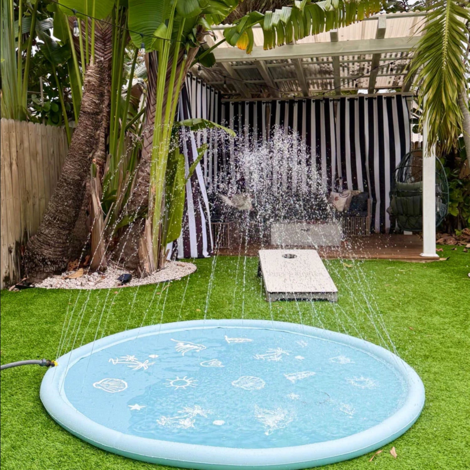 Sprinkler Splash Pad for Kids (Surf Paradise)