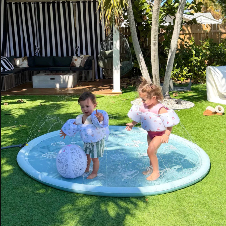 Sprinkler Splash Pad for Kids (Surf Paradise)