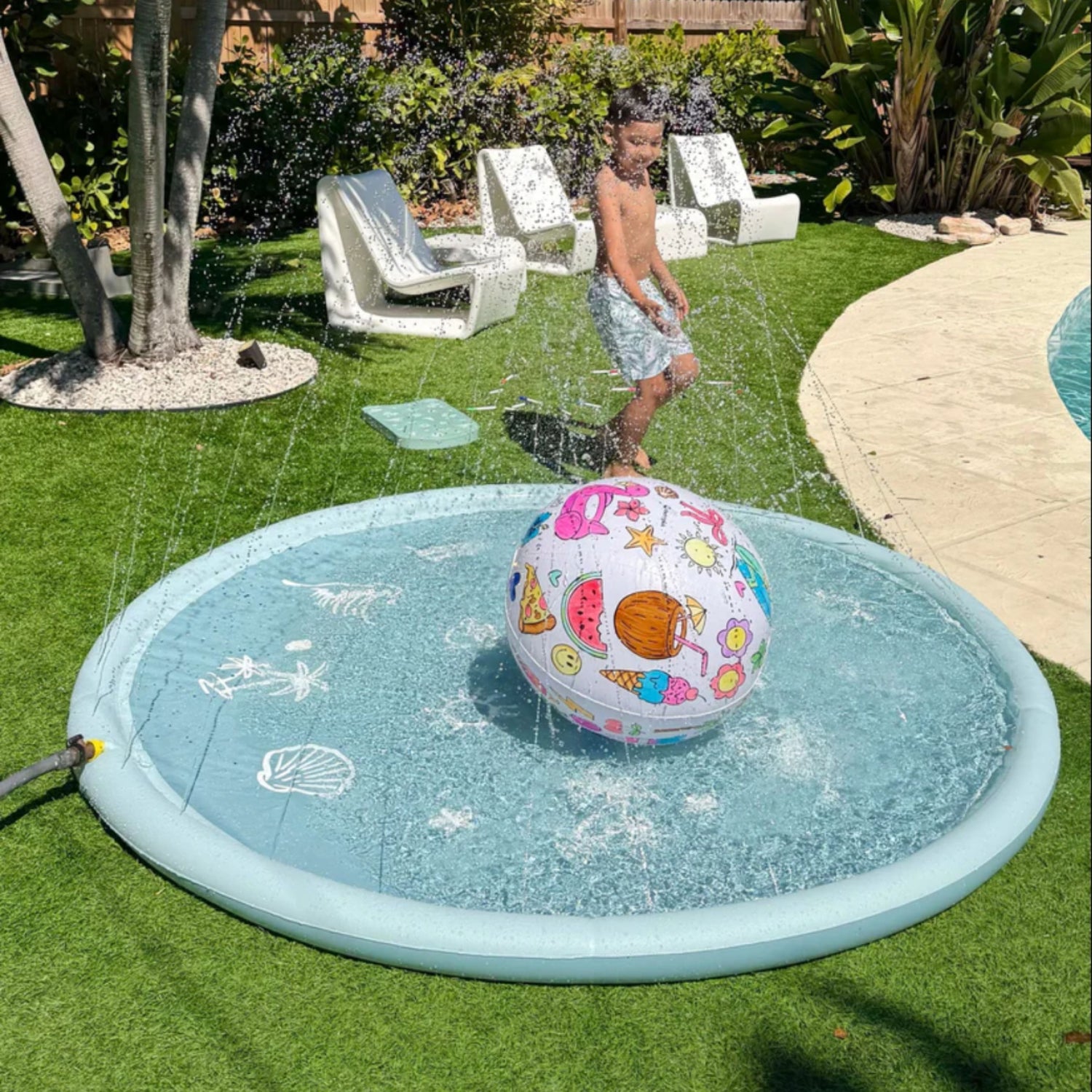 Sprinkler Splash Pad for Kids (Surf Paradise)