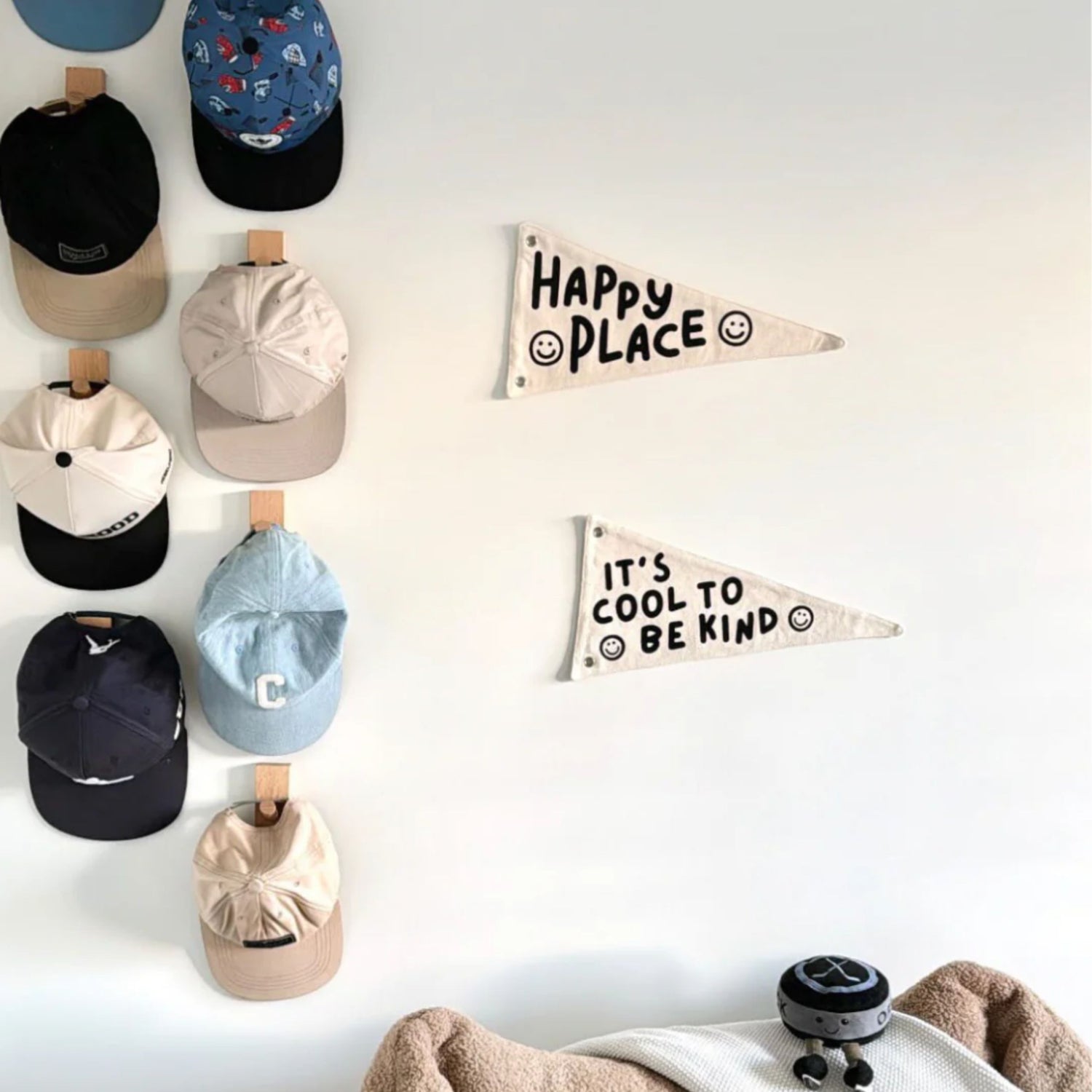 Happy Place Canvas Pennant Flag
