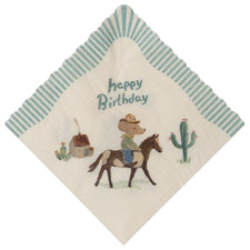 Maileg Happy Birthday Napkin - 20 pcs (Cowboy)