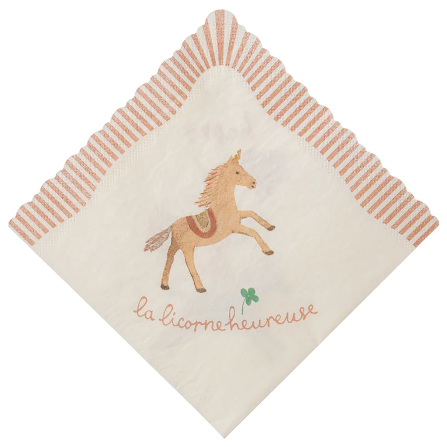 Maileg Happy Birthday Napkin - 20 pcs (Unicorn)