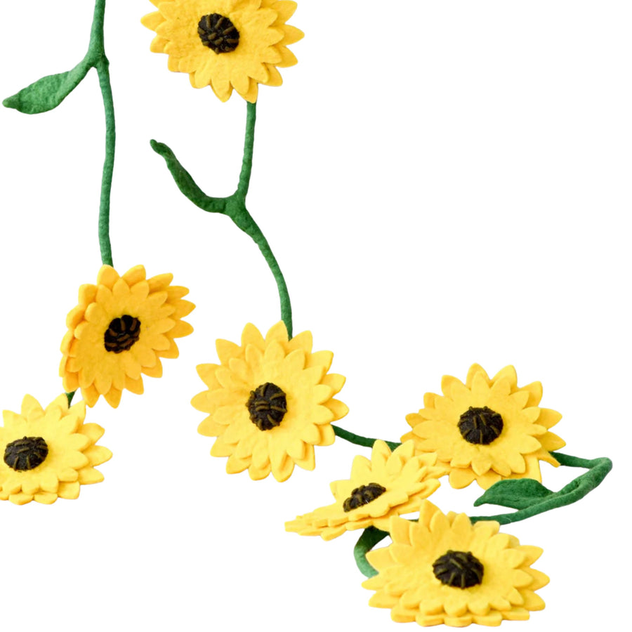 Felt Yellow Sunflower Garland (2.4m)
