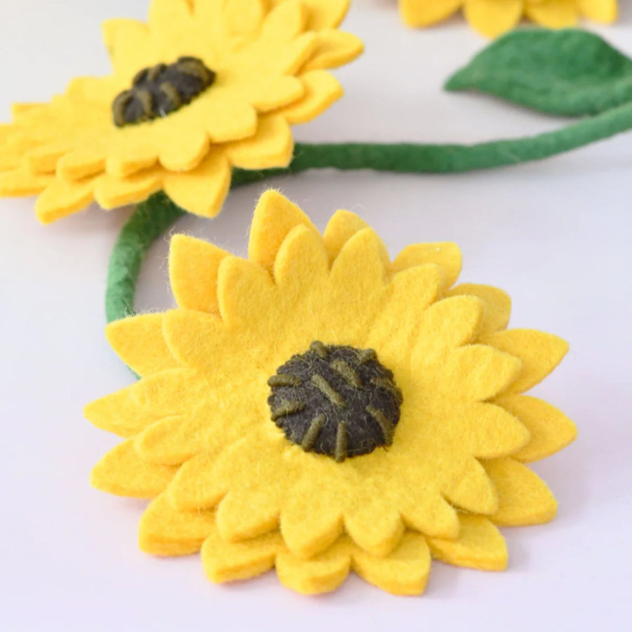 Felt Yellow Sunflower Garland (2.4m)