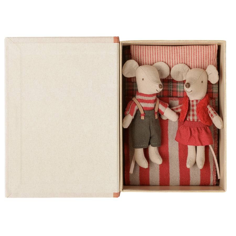 PRE-ORDER Maileg Christmas Twin Mice in Book (Little Brother/Sister)