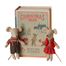 PRE-ORDER Maileg Christmas Twin Mice in Book (Little Brother/Sister)