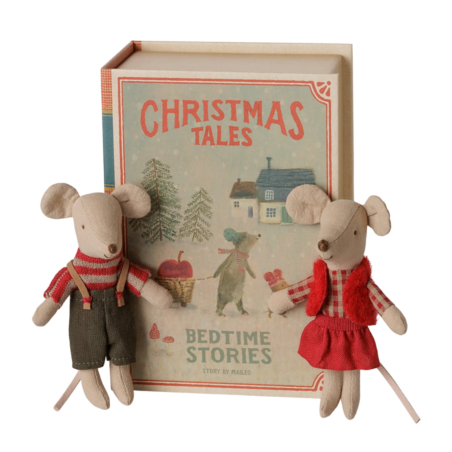 PRE-ORDER Maileg Christmas Twin Mice in Book (Little Brother/Sister)
