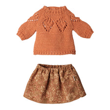 PRE-ORDER Maileg Skirt and Knitted Sweater Clothing Set (Medium Mouse)