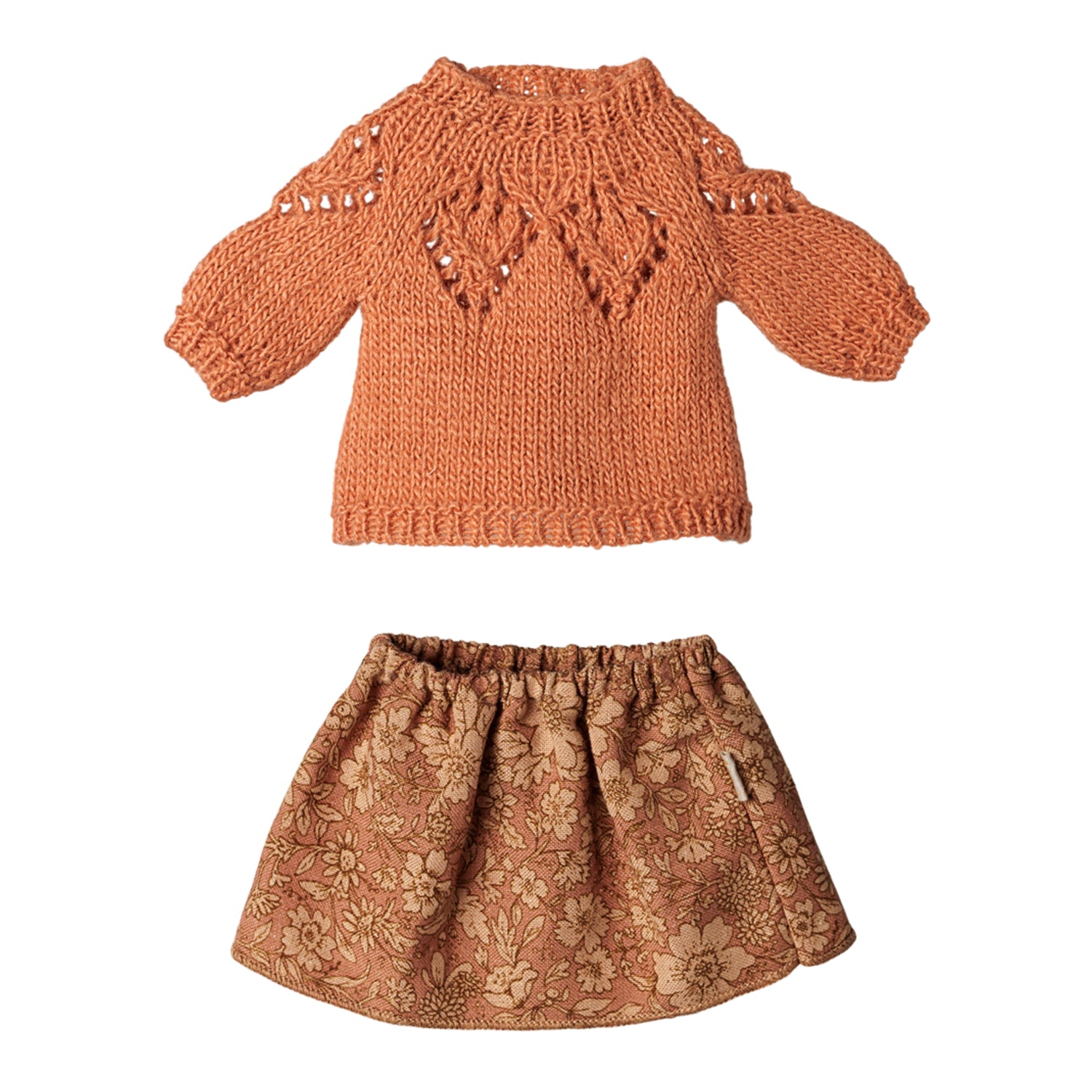PRE-ORDER Maileg Skirt and Knitted Sweater Clothing Set (Medium Mouse)
