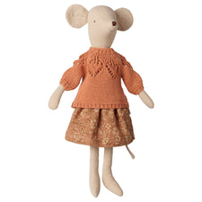 PRE-ORDER Maileg Skirt and Knitted Sweater Clothing Set (Medium Mouse)