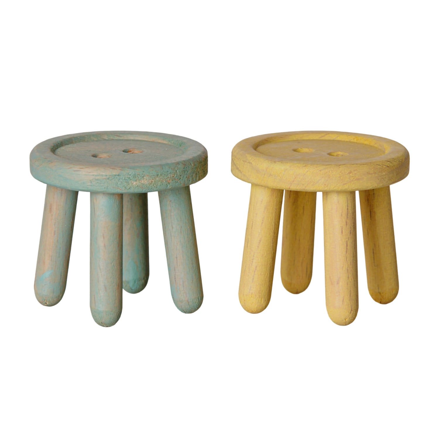 PRE-ORDER Maileg Stool Set - Mint & Yellow (Mouse)