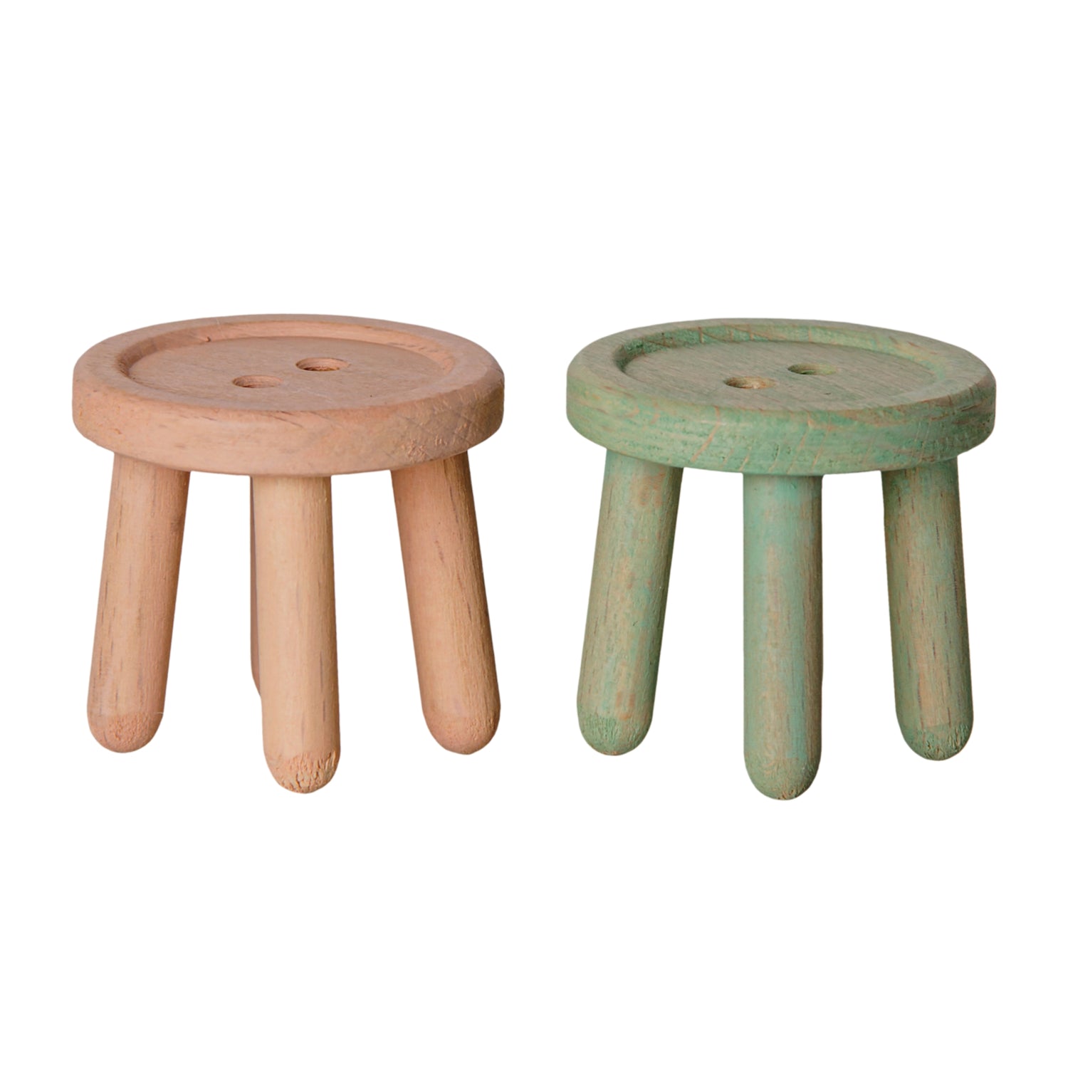 PRE-ORDER Maileg Stool Set - Light Rose & Light Mint (Mouse)