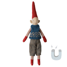PRE-ORDER Maileg Pixy Boy - Blue Knitted Vest (Size 1)