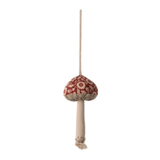 Maileg Mushroom Cotton Ornament (Winter Flower - Red)