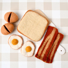 Felt Bacon and Eggs | Play Food Set