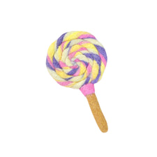 Felt Pink, Purple and Yellow Swirls Lollipop | Play Food