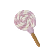 Felt Pink and White Swirl Lollipop | Play Food