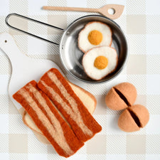 Felt Bacon and Eggs | Play Food Set