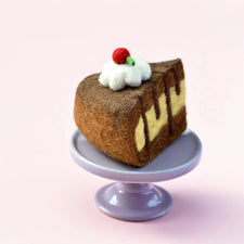 Felt Chocolate Caramel Cake Slice | Play Food