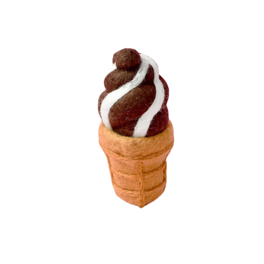 Felt Chocolate Soft Serve Ice Cream | Play Food (2pcs)