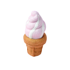 Felt Strawberry Soft Serve Ice Cream | Play Food (2pcs)