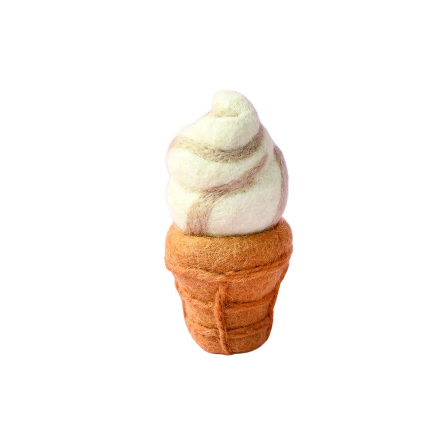 Felt Vanilla Soft Serve Ice Cream | Play Food (2pcs)