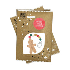 Make Your Own Christmas Gingerbread Character Keyring | Wooden Craft Kit