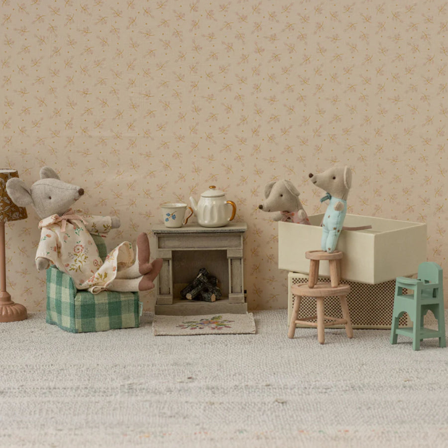 Maileg Vintage Fireplace - Off-White (Mouse)