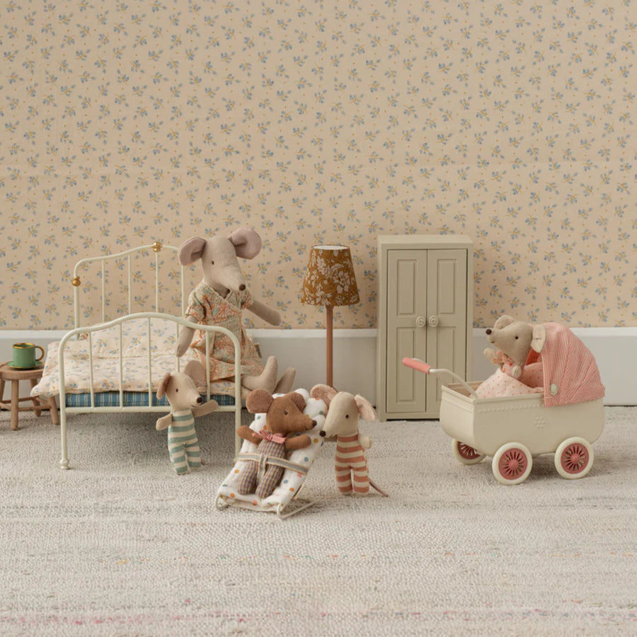Maileg Pram - Coral (Baby Mouse)
