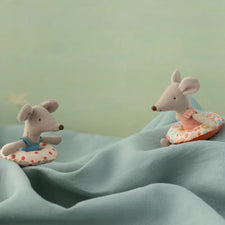 PRE-ORDER Maileg Beach Mouse with Float - Red Dot (Little Sister)