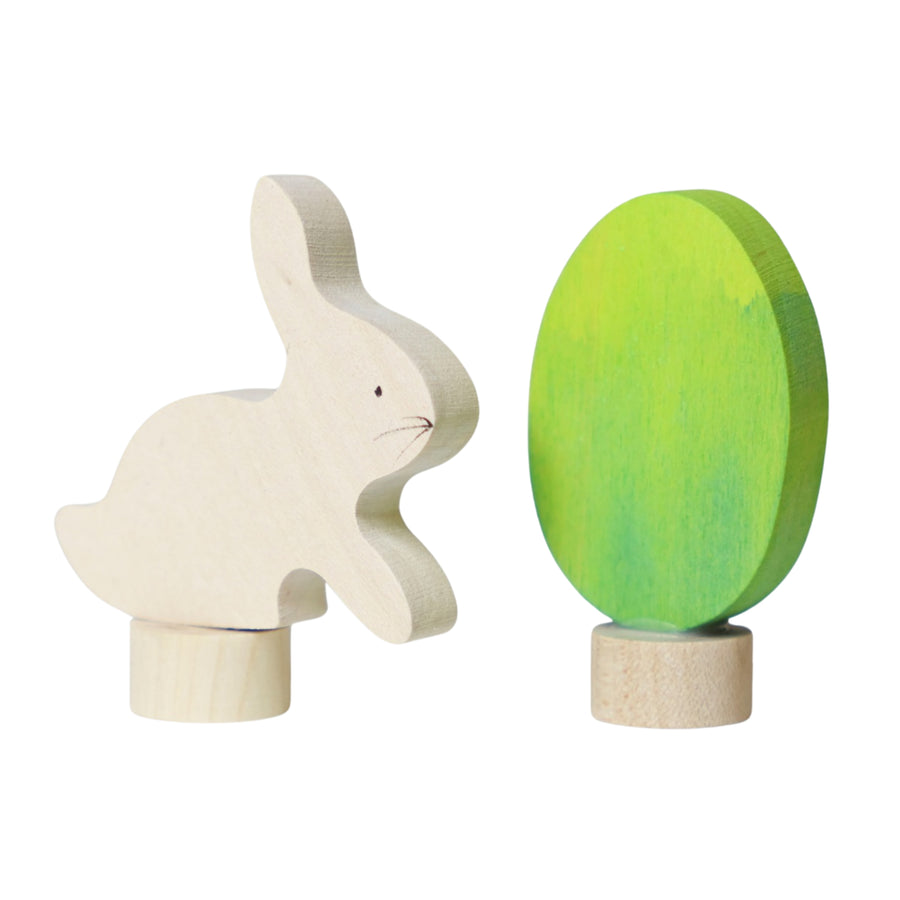 Grimm's Celebration Ring Deco (Easter Set Batik Green - 2pcs)
