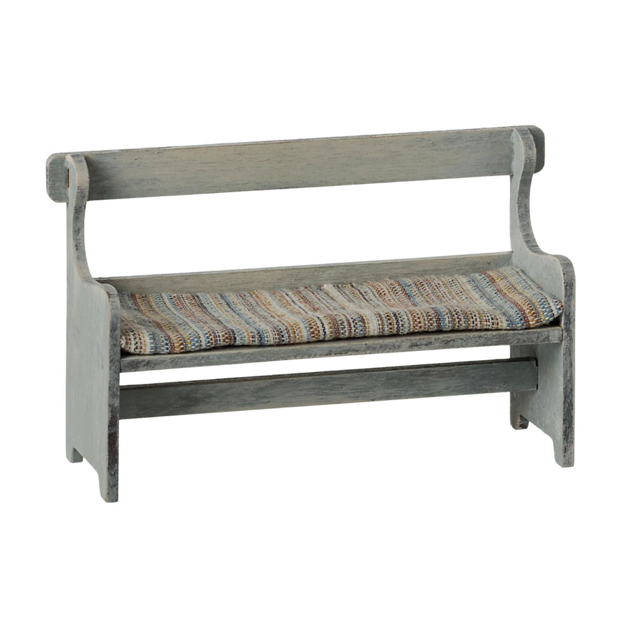 Maileg Wooden Vintage Bench - Off White (Mouse)