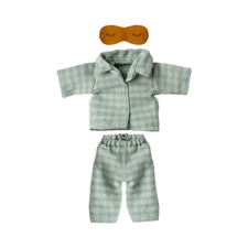 Maileg Pajamas Mint/Sand (Dad Mouse)