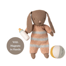PRE-ORDER Maileg Bunny Set - Brown/Dusty Rose (Micro)